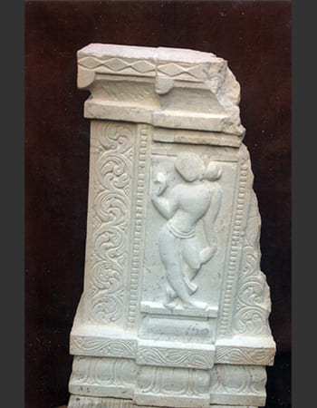 Sculptural abstract piece featuring interlocking forms and sophisticated stone finishing