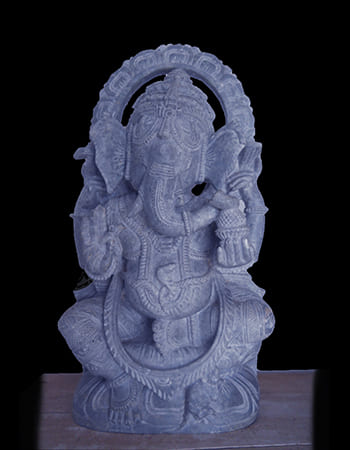 Sophisticated green stone sculpture showcasing the finest craftsmanship in Odisha stone carving tradition