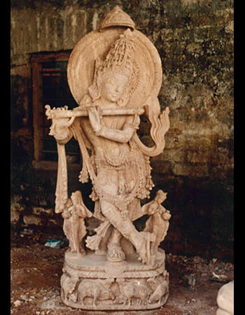 Artistic Hanuman sculpture in premium sandstone with traditional iconography, perfect for temples and meditation spaces